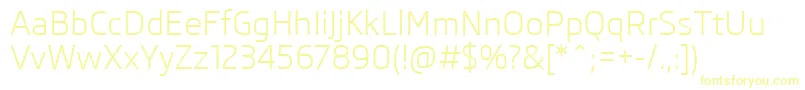 SkodaPro Font – Yellow Fonts on White Background