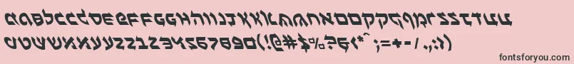 BenZionLeftalic-Schriftart – Schwarze Schriften auf rosa Hintergrund
