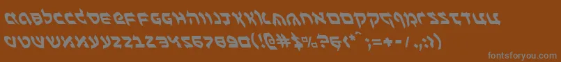 BenZionLeftalic Font – Gray Fonts on Brown Background