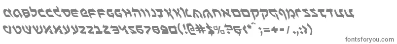 フォントBenZionLeftalic – 白い背景に灰色の文字