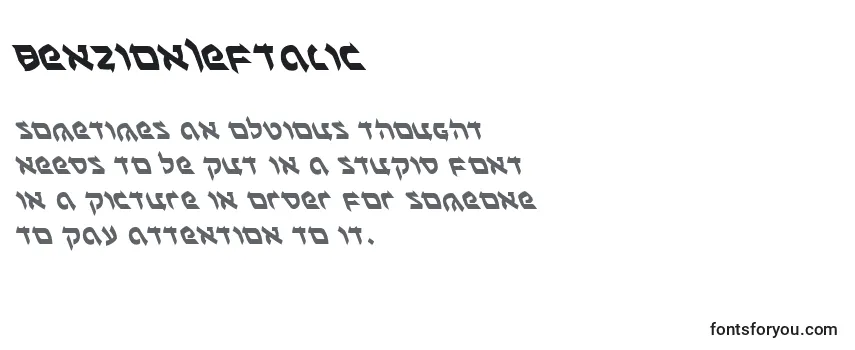 Review of the BenZionLeftalic Font