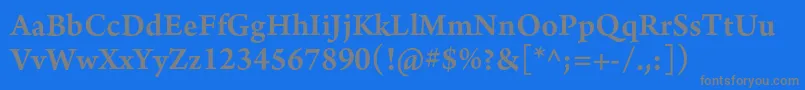 ArnoproSemibold10pt Font – Gray Fonts on Blue Background