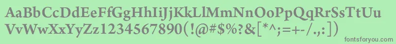 ArnoproSemibold10pt Font – Gray Fonts on Green Background