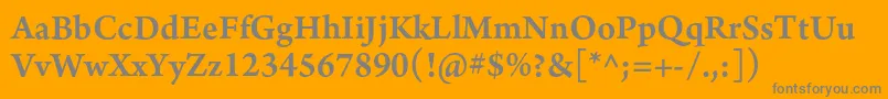 ArnoproSemibold10pt Font – Gray Fonts on Orange Background