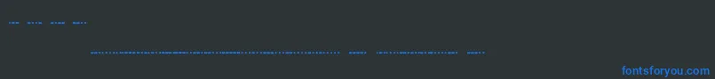 フォントMorsecode – 黒い背景に青い文字