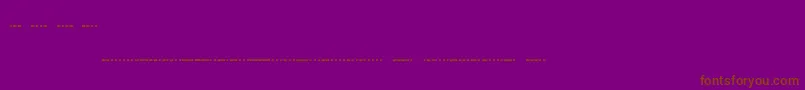 Morsecode-Schriftart – Braune Schriften auf violettem Hintergrund