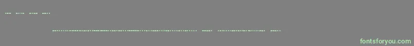 Morsecode-fontti – vihreät fontit harmaalla taustalla
