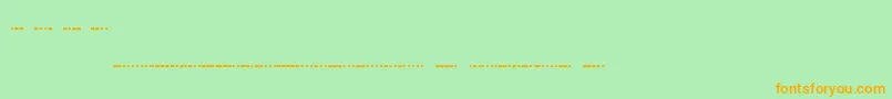 Morsecode Font – Orange Fonts on Green Background