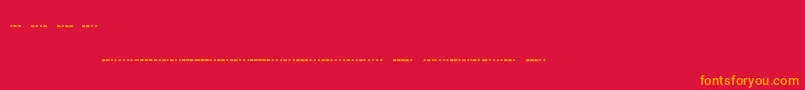 Morsecode Font – Orange Fonts on Red Background