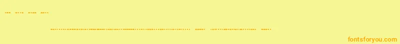 フォントMorsecode – オレンジの文字が黄色の背景にあります。