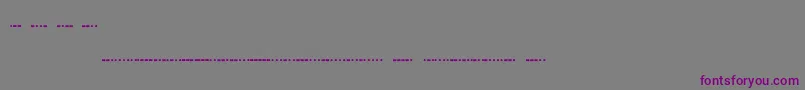 Fonte Morsecode – fontes roxas em um fundo cinza