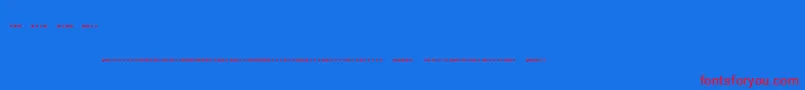 Police Morsecode – polices rouges sur fond bleu