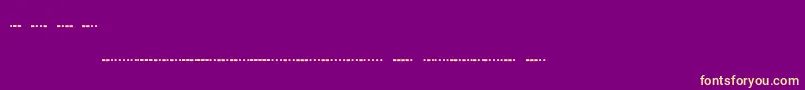 Fonte Morsecode – fontes amarelas em um fundo roxo