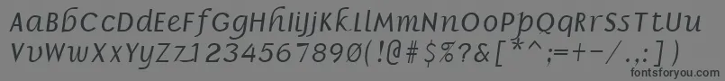 BorrorItalic Font – Black Fonts on Gray Background