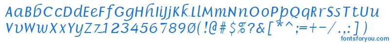 Шрифт BorrorItalic – синие шрифты