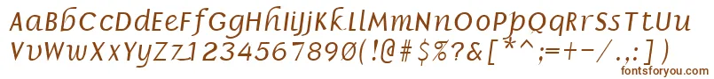 BorrorItalic-Schriftart – Braune Schriften