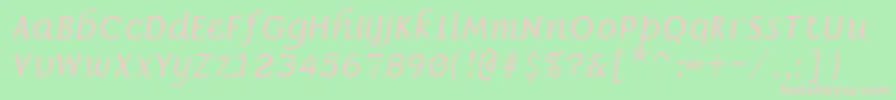 BorrorItalic Font – Pink Fonts on Green Background