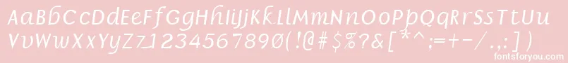 Шрифт BorrorItalic – белые шрифты на розовом фоне