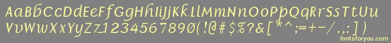 Шрифт BorrorItalic – жёлтые шрифты на сером фоне