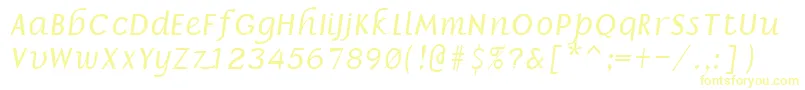 Шрифт BorrorItalic – жёлтые шрифты