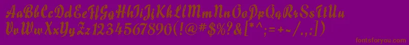 MaizeMf Font – Brown Fonts on Purple Background