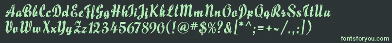 MaizeMf Font – Green Fonts on Black Background