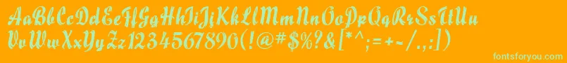 MaizeMf Font – Green Fonts on Orange Background