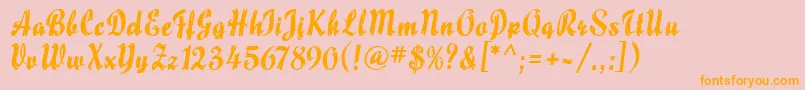 MaizeMf Font – Orange Fonts on Pink Background