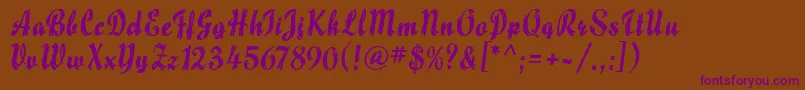 MaizeMf Font – Purple Fonts on Brown Background