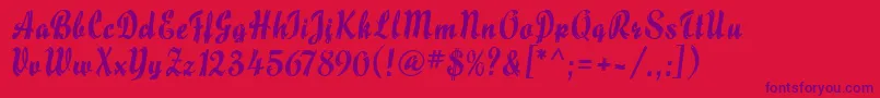 MaizeMf Font – Purple Fonts on Red Background