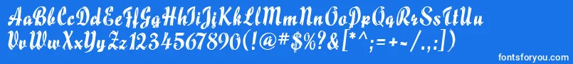 MaizeMf Font – White Fonts on Blue Background