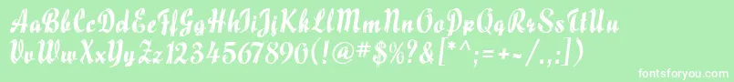 MaizeMf Font – White Fonts on Green Background