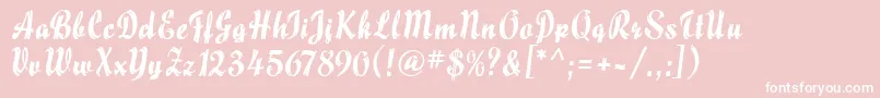 MaizeMf Font – White Fonts on Pink Background