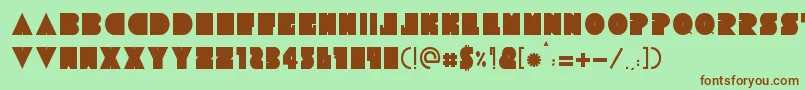 TresdiasBlack Font – Brown Fonts on Green Background