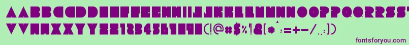 TresdiasBlack Font – Purple Fonts on Green Background