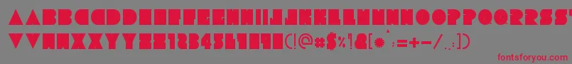 TresdiasBlack Font – Red Fonts on Gray Background