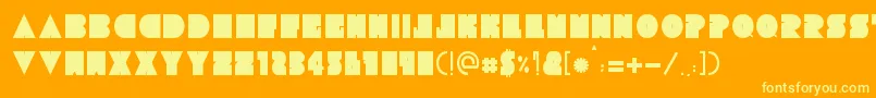 Шрифт TresdiasBlack – жёлтые шрифты на оранжевом фоне