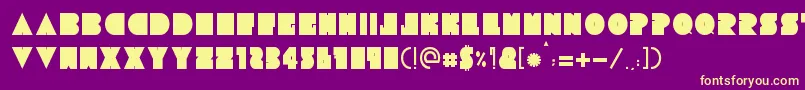 Шрифт TresdiasBlack – жёлтые шрифты на фиолетовом фоне