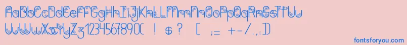 Purpleshadow Font – Blue Fonts on Pink Background