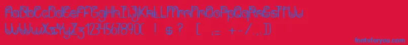 Purpleshadow Font – Blue Fonts on Red Background