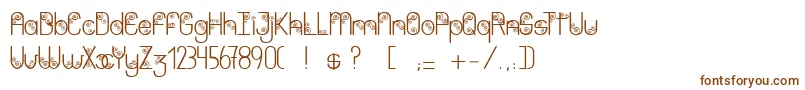 Purpleshadow-fontti – ruskeat fontit valkoisella taustalla