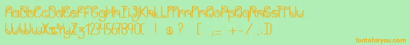 Purpleshadow Font – Orange Fonts on Green Background