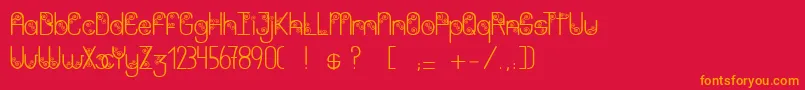 Purpleshadow Font – Orange Fonts on Red Background