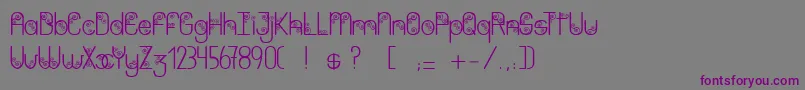 フォントPurpleshadow – 紫色のフォント、灰色の背景