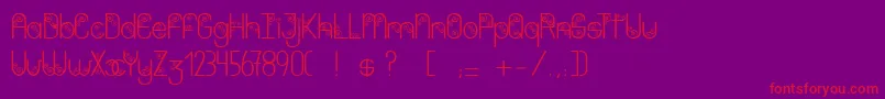 Purpleshadow Font – Red Fonts on Purple Background