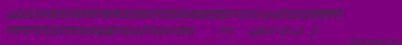 Fonte Iceboxartital – fontes pretas em um fundo violeta
