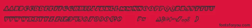 Iceboxartital Font – Black Fonts on Red Background