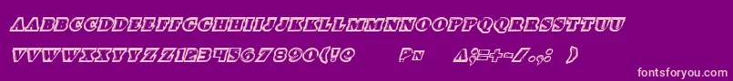 Iceboxartital Font – Pink Fonts on Purple Background