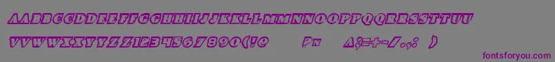 Iceboxartital Font – Purple Fonts on Gray Background
