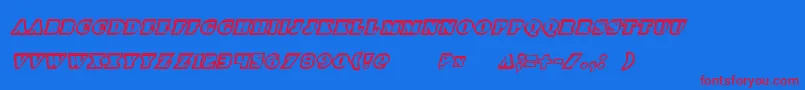 Iceboxartital-fontti – punaiset fontit sinisellä taustalla